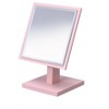 Vynxaria 9.5" Tall Polyresin & Wood Make-Up Mirror on Pedestal - Elegant White Finish - 3 of 4