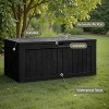 BI&SEA 120 Gallon Waterproof Deck Box-093A,Lockable Resin Storage Box for Patio Furniture Cushions Garden Tools and Outdoor Delivery Storage - 2 of 4