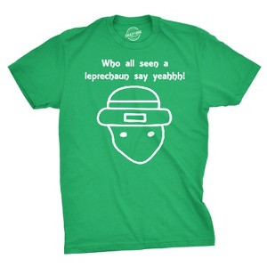 Who All Seen a sprite Sketch T Shirt Funny Saint Patricks Day St. Paddys Tee - Crazy Dog Men's T Shirt - 1 of 4