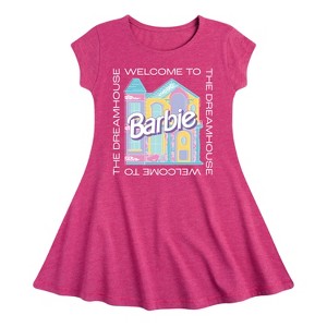 Girls' - Barbie - Welcome To The Dreamhouse Fit & Flair Cap Sleeve Dress - 1 of 2