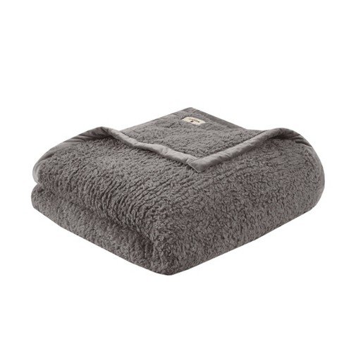 Full Queen Burlington Berber Bed Blanket Gray