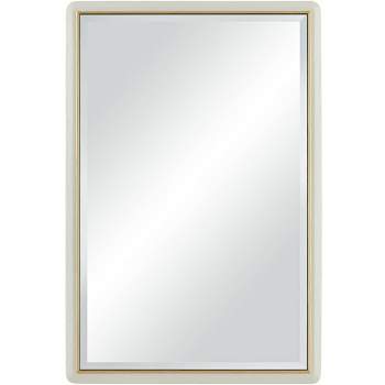 Noble Park Rodgers Matte Beige Gold 28" x 42" Rectangular Wall Mirror