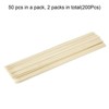 Unique Bargains Bamboo Barbecue Skewers Sticks Natural Wooden Cocktail Picks 200 Pcs - 3 of 4