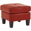 Passion Furniture Newbury Faux Leather Upholstered Ottoman - 2 of 3