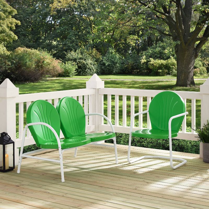 Griffith 2pc Outdoor Seating Set - Kelly Green - Crosley, 5 of 10
