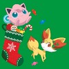 Juniors Womens Pokemon Christmas Jigglypuff and Fennekin Stocking T-Shirt - 2 of 4