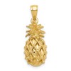 Black Bow Jewelry 14k Yellow Gold 3D Cutout Pineapple Pendant - 3 of 4