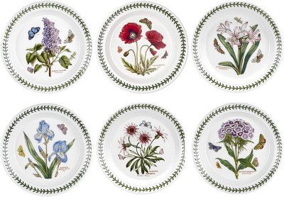 Portmeirion Botanic Garden 15oz Highball Glasses Set Of 4 Assorted
