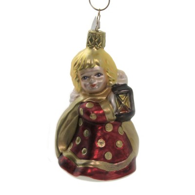 Inge Glas 3.75" Shine The Light Angel Heavenly Lantern  -  Tree Ornaments