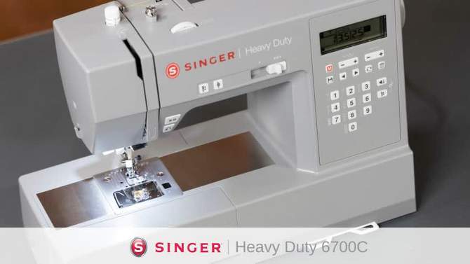SINGER 6700C Heavy Duty Electric Sewing Machine with 411 Stitch Applications and 1 Font Option for Fashion, Costumes, and Home Decor, Grey, 2 of 8, play video