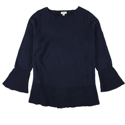 Style & Co. Womens Ruffle-Hem Pullover Sweater