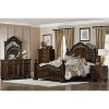 Gulches Collection Nightstand 3 Dovetail Drawers, Dark Cherry Finish with Gold Tipping 31"Wx18"Dx29.5"H, 1pc - 3 of 4