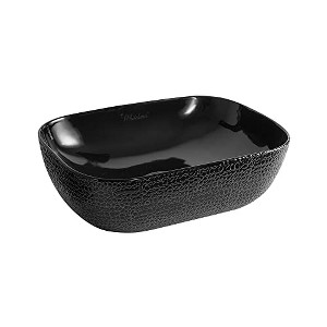 ALFI  Isabella Plus Collection Rectangular Above Mount Basin with an Embossed Exterior, Smooth Interior, and Center Drain - 1 of 3