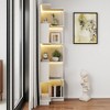 MOEPISY Corner Book Shelf - 5 Tier Corner Bookshelf Bookcase with Baffle, Freestanding L Shaped Display Shelf Stand - 2 of 4