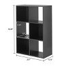 Racxily 11" 6-Cube Decorative Bookshelf, Storage Organizer, Black - 2 of 4