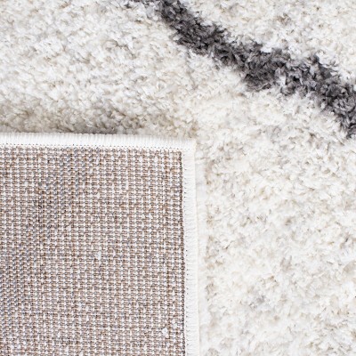 Ivory Rectangular Non-slip Shag Rug 5' x 7'