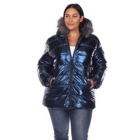 Plus size high shine hot sale coat