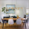 LLHZSY 47 1/4" Linear Pendant Chandelier With 6-Light Adjustable Direction LED Cylindrical Spotlight-Gold - 3 of 4