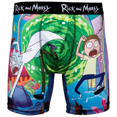 Mens Rick and Morty Chased Out Of Portal Boxer Briefs