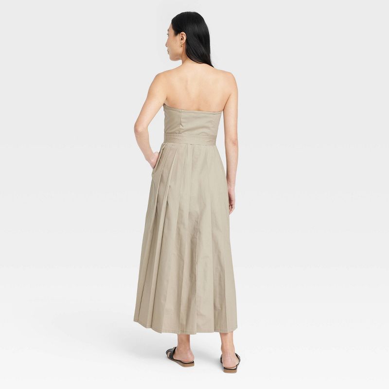Women's Belted Midi Bandeau Dress - A New Day™, 3 of 11