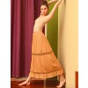 Allegra K Women's Lace Insert Vintage Swing A-Line with Elastic Waist Maxi Skirt - 2 of 4