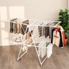 Costway 2-Level Foldable Clothes Drying Rack Laundry Rack w/ Height-Adjustable Gullwings - 2 of 4