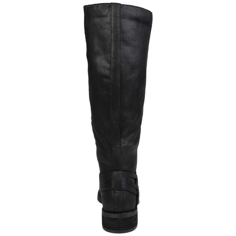 Journee Collection Womens Meg Stacked Heel Riding Boots, 4 of 11