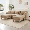 GDFStudio Holasek Modern Boucle Upholstered  U-Shape Sectional Sofa with 2 Movable Ottomans - 2 of 4