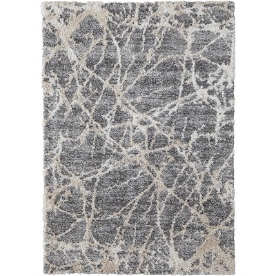 Mynka Transitional Abstract Gray/Ivory Area Rug