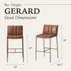 Maven Lane Gerard High Back Vegan Leather Bar Height Bar Stool - 3 of 4