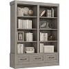64"Tall Bookshelf with 3 Storage Drawers, Tall Bookcase w/ 4-Tier Double Wide Open Shelf, Large Storage Bookcase Wooden Bookshelves for Living Room - 2 of 4