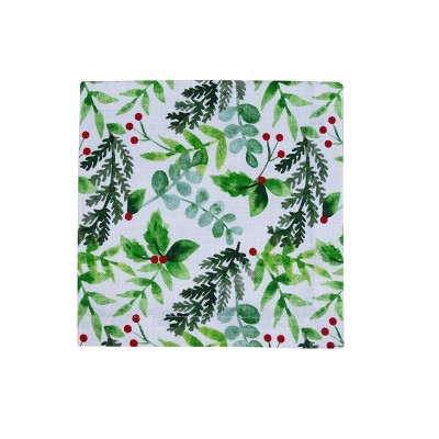 Split P Winter Berry Print Napkin Set - White