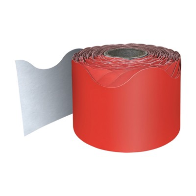 Carson Dellosa Education Red Rolled Scalloped Border, 65 Feet (Pack of 2)