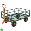 Heavy Duty Steel Garden Cart 1200 LBS Capacity 3 in 1 Pullable Garden Wagon with 13" Wheels for Gardening Soil Tools & Plant Transport - 2 of 4