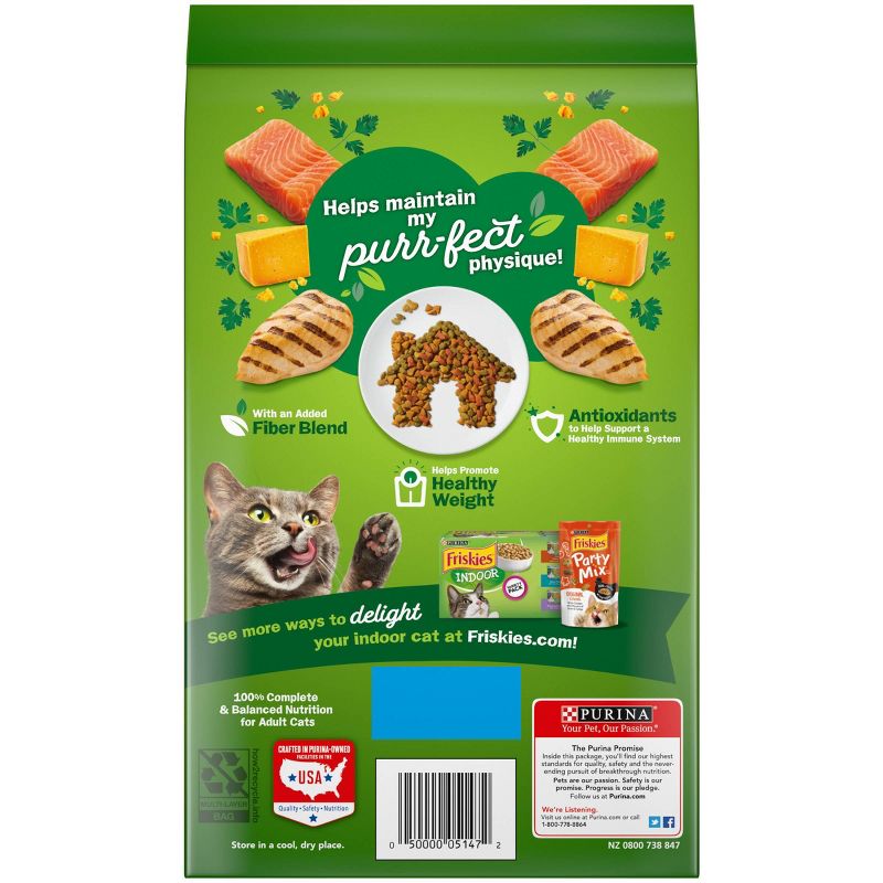 Purina Friskies Indoor Delights with Flavors of Chicken, Salmon, Cheese & Greens Adult Complete & Balanced Dry Cat Food, 3 of 8