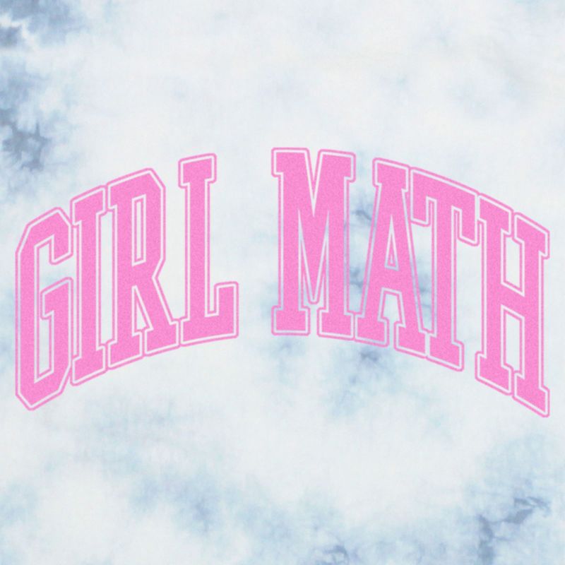 Junior's Women Lost Gods Girl Math Pink Collegiate T-Shirt, 2 of 5