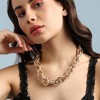 SOHI Women's California Gold Casual Chain Necklace - 3 of 4
