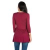 24seven Comfort Apparel Womens Three Quarter Sleeve V-Neck Tunic Top - 3 of 4