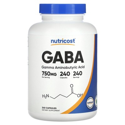 Nutricost GABA, 750 mg, 240 Capsules