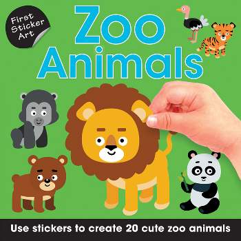 Zoo Animals - (First Sticker Art) by Ksenya Sawa (Paperback)