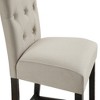 DSVIMOY Counter and Bar Stool Solid Wood Tufted Set of 2 for Stylish Dining Spaces, White, 45.83"*12.5"*17.35" - 4 of 4