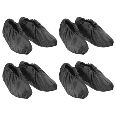 Unique Bargains Reusable Washable Thickened Non-Slip Office Shoe Covers 4 Pairs