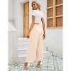 Clearlove Women's Wide Leg Pants High Waisted Business Casual Trousers with Pockets - 3 of 4