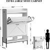 Shoe Cabinet,Shoe Rack with 2 Flip Drawers,Freestanding Shoe Storage Cabinet for Entryway,Shoe Rack for Door Entrance,Holds up to 24 Pairs of Shoes - 2 of 4