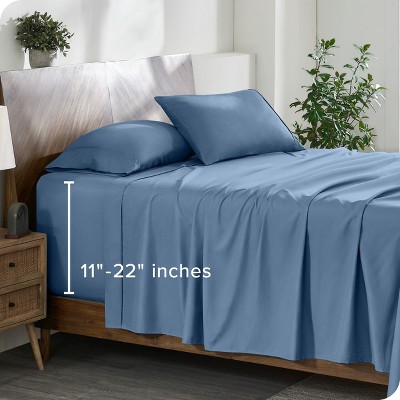 22 Inch Extra Deep Pocket Sheet Set, Double Brushed Microfiber Sheets by Bare Home
