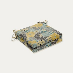 Lois Vapor Indoor/Outdoor Squared Corners Seat Cushion - Pillow Perfect: Fade-Resistant with Ties & Zipper Closure - 1 of 4