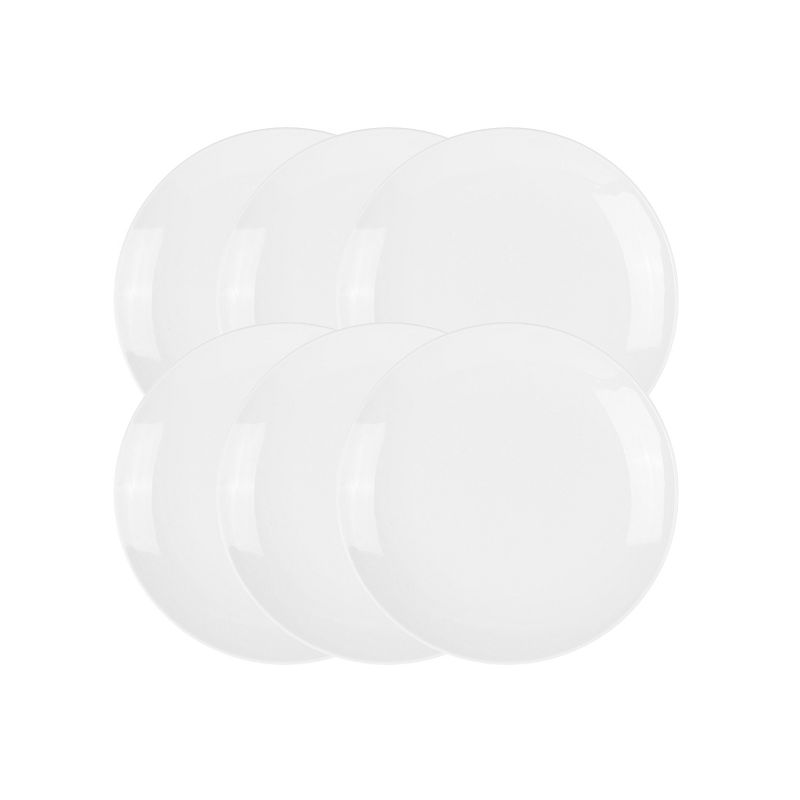 Our Table Simply White 6 Piece 7.5 Inch Porcelain Salad Plate Set, 1 of 5