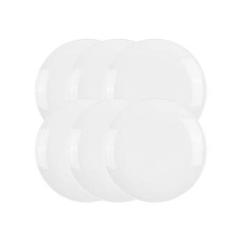 Gibson Our Table Simply White Porcelain 7.5 Inch Caterer Salad Plates Set of 6