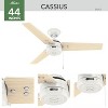 Hunter Fan 44" Cassius Damp Rated Ceiling Fan and Pull Chain Fresh White - 3 of 4