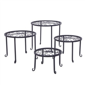 SEVOBAL 4 Pack Metal Plant Stand Planter Support Rack Plant Pot Stands Planter Holder Heavy Duty Rust Proof Iron Potted Plant Flower Pot Stand Patio - 1 of 4